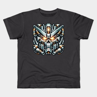 Biomech Skull S01 D33 Kids T-Shirt